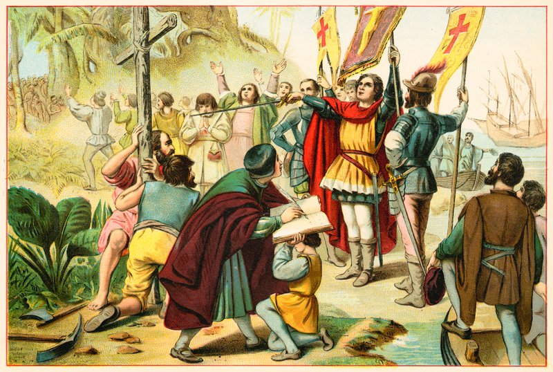 Columbus tomando posse do Novo Mundo de North American