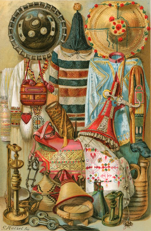 Cultura Hamitic: trabalho de arte do Norte da África de North American