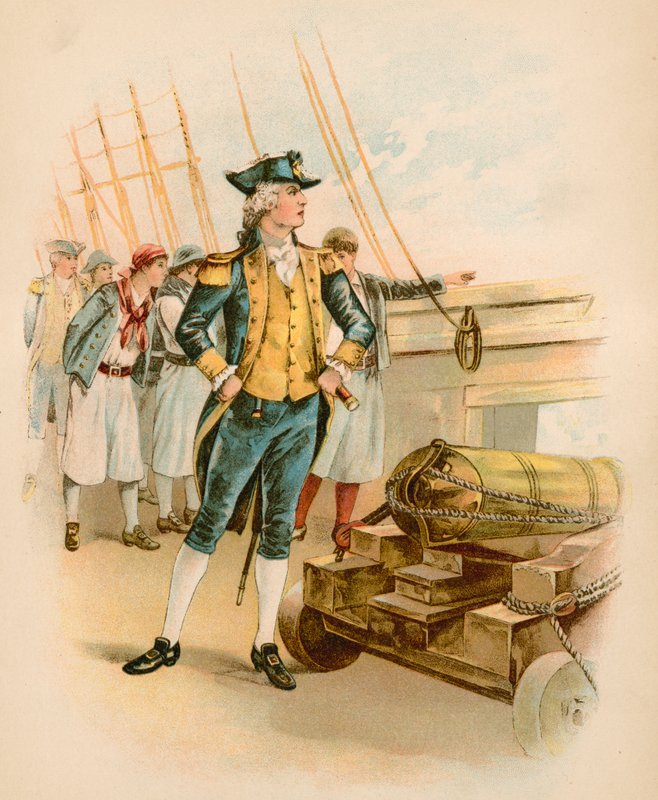 John Paul Jones, primeiro capitão da Marinha dos EUA de North American