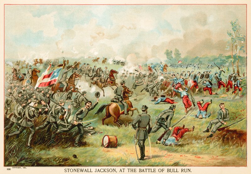 Stonewall Jackson, na batalha de Bull Run de North American