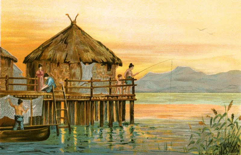 Barbarismo ariano ocidental: Lake Dwelling of Switzerland de North American