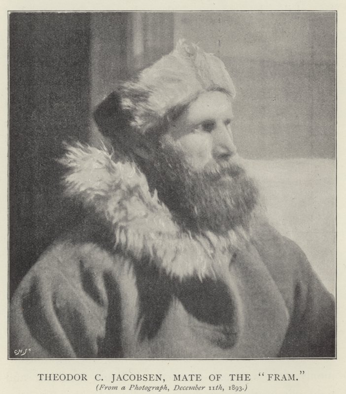 Theodor C Jacobsen, companheiro do "Fram" (foto a p/b) de Norwegian Photographer