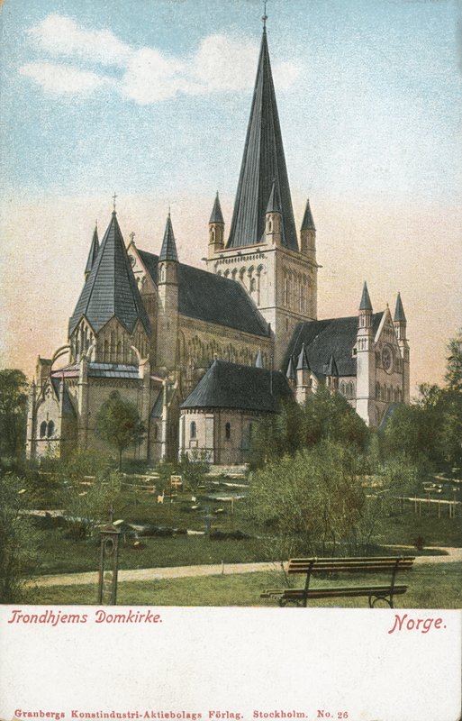 Catedral de Trondheim, Noruega (foto a cores) de Norwegian Photographer