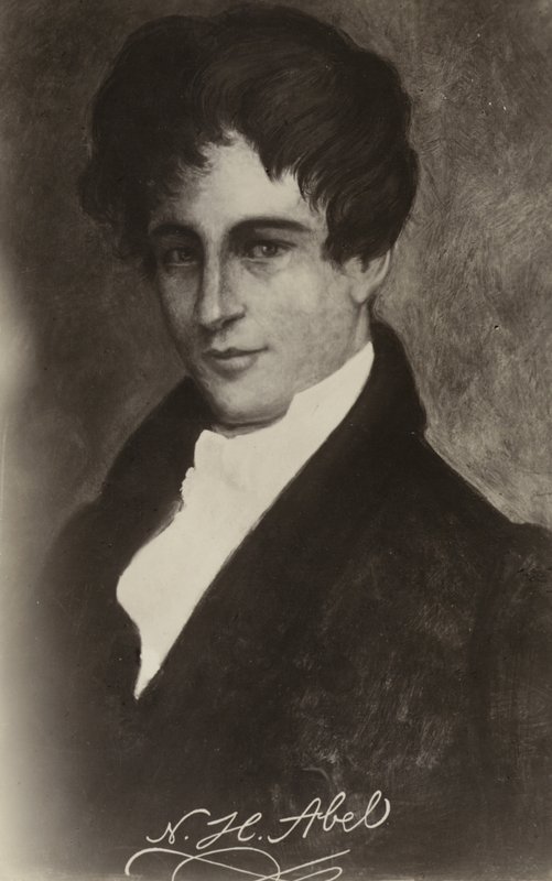 Niels Henrik Abel (1801-1829), matemático norueguês de Norwegian School