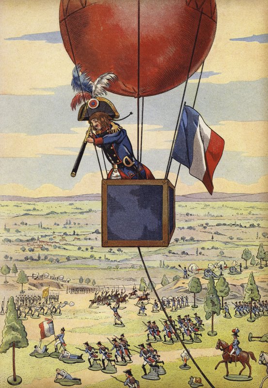 Batalha de Fleurus com balão de Onfray de Breville Job