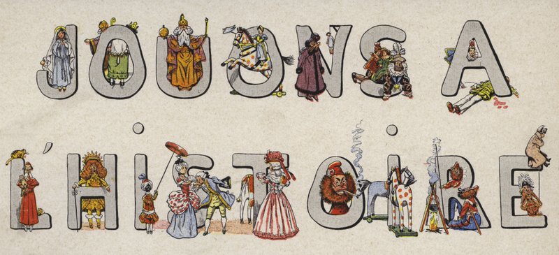 Vamos jogar a história em letras ilustradas de Onfray de Breville Job