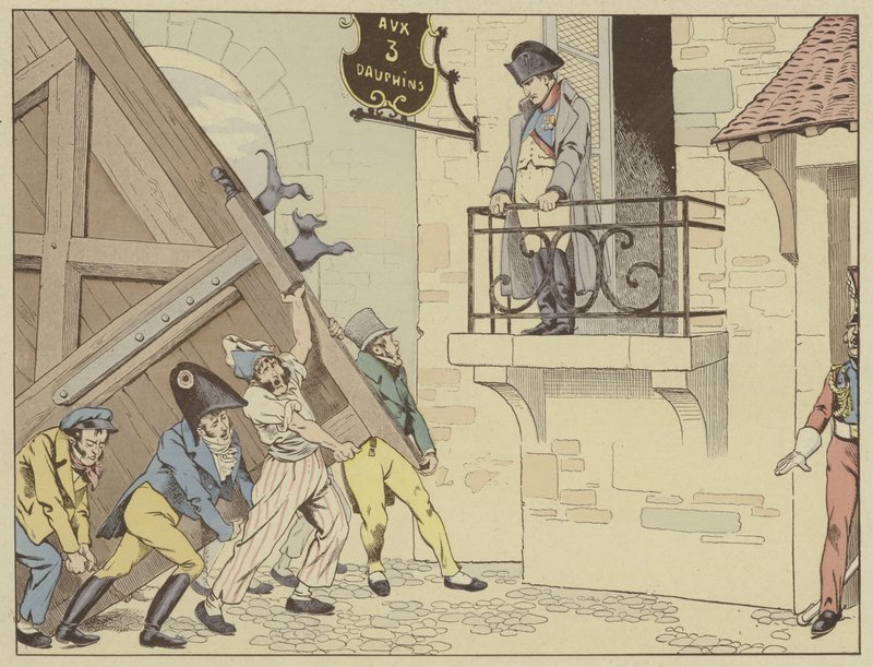 A cidade de Grenoble abre suas portas para Napoleão em seu retorno do exílio em Elba, 7 de março de 1815 de Onfray de Breville Job