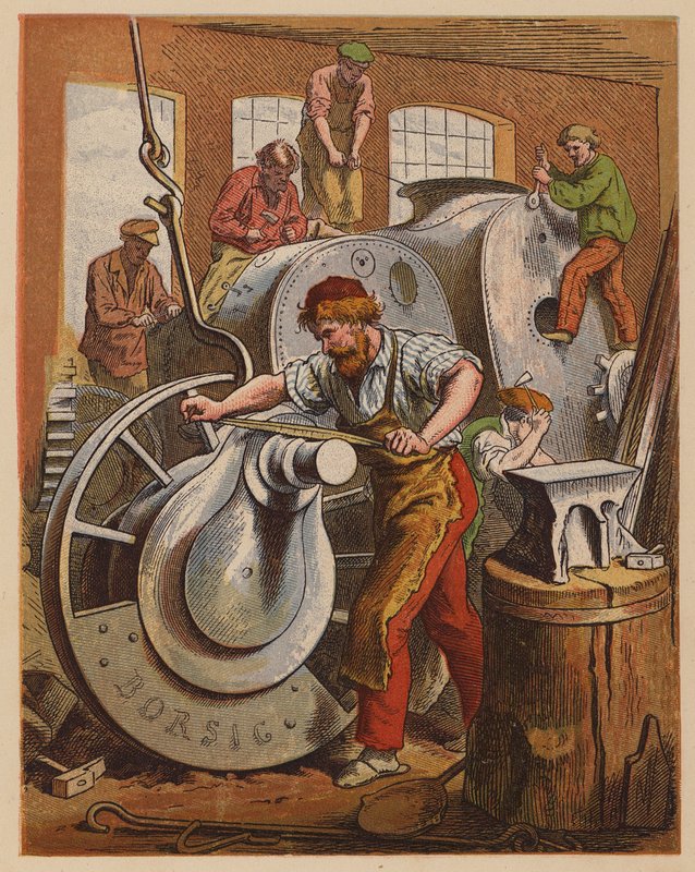 Fabricantes de motores (litografia a cores) de Oskar Pletsch