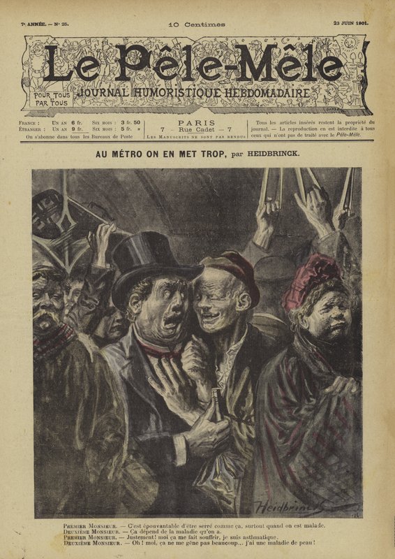 No metro pusemos demasiado. Ilustração para Le Pele-Mele de Oswald (after) Heidbrinck