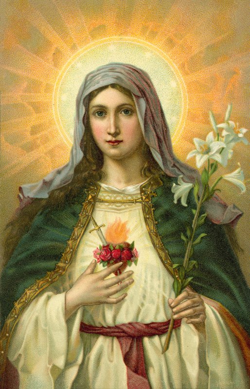 Imaculado Coração de Maria (cromolitografia) de Oswald Voelkel