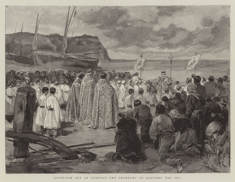 Dia da Ascensão em Etretat, a Cerimônia de Bênção do Mar de Oswaldo Tofani