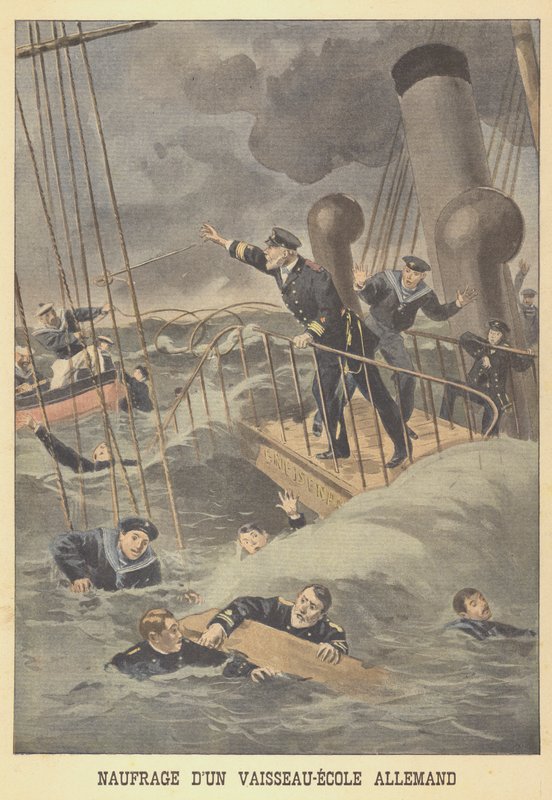 Naufrágio de um navio de treinamento alemão de Oswaldo Tofani