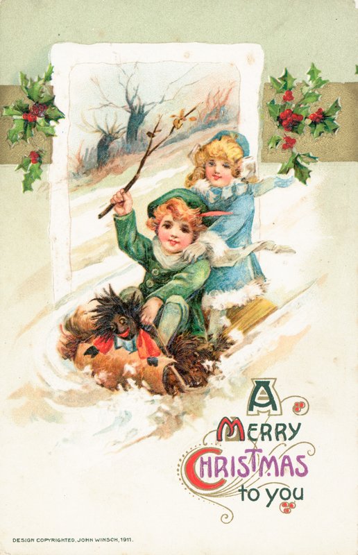 Cartão de natal americano de Ottmar the Elder Elliger