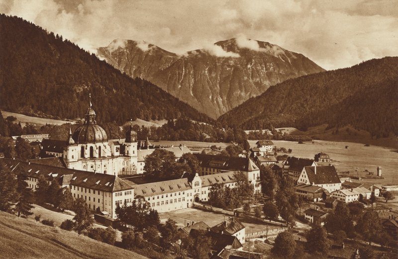 Ettal e seu Convento, em direção a Estergebirge de Otto Ballerstedt