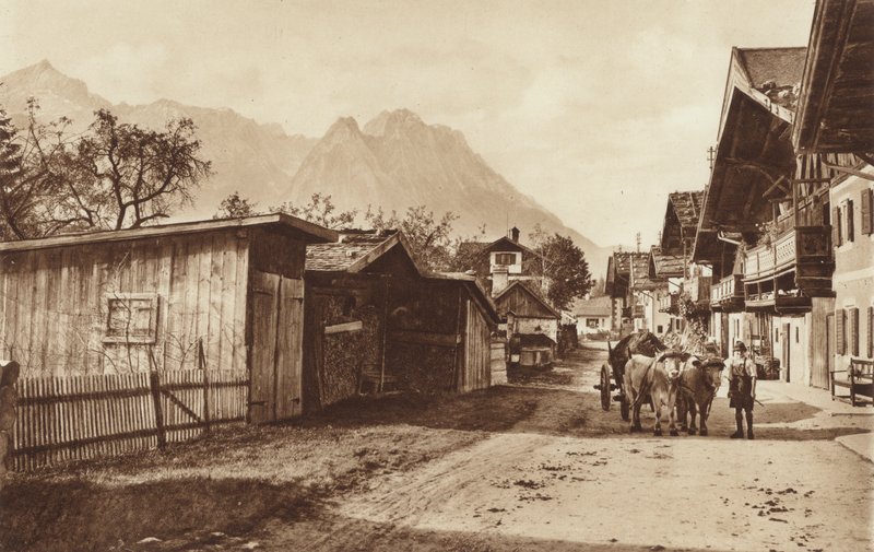 Na primavera, estrada em Garmisch de Otto Ballerstedt