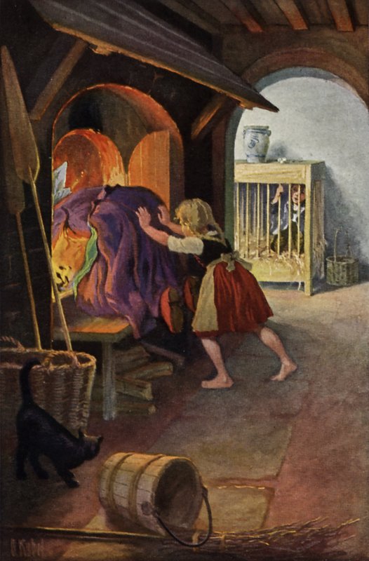 Hansel e Gretel (cor litho) de Otto Kubel
