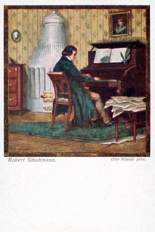 Robert Schumann tocando piano de Otto Robert Nowak