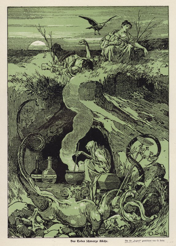 The Black Kitchen of Death (cor litho) de Otto Seitz