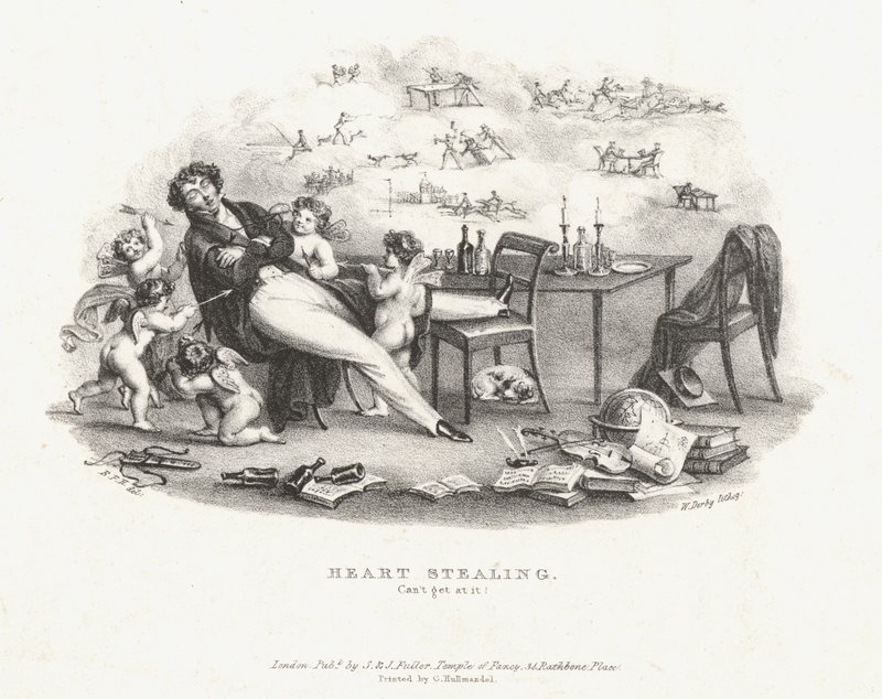 Roubo de Coração. Não consigo chegar lá (litho) de Owen (attr.to) Jones