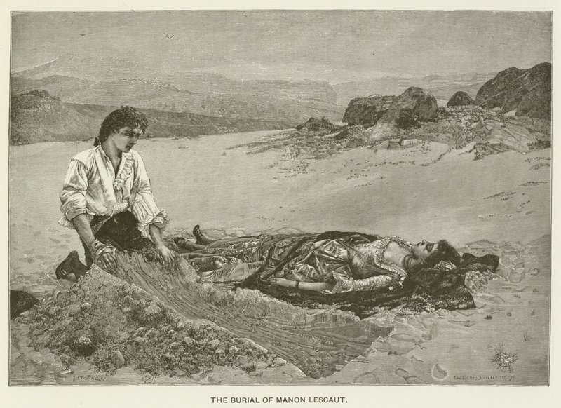 O enterro de Manon Lescaut de Pascal Adolphe Jean Dagnan Bouveret