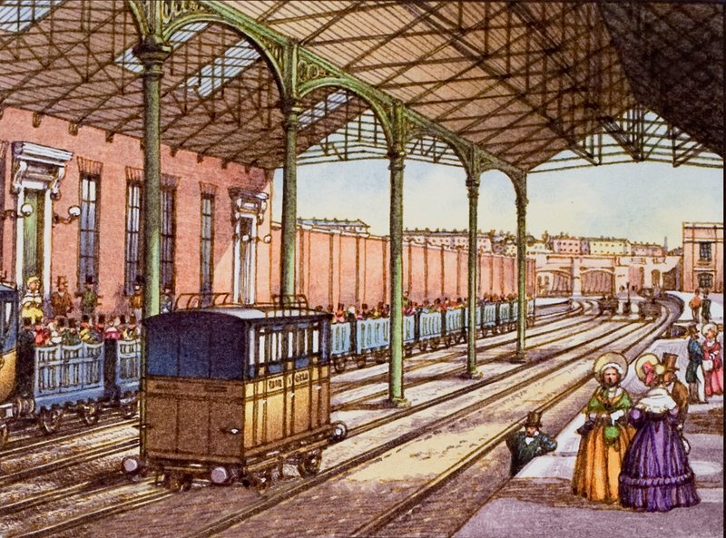 Estação de Euston em 1837 de Pat (1907 95) Nicolle