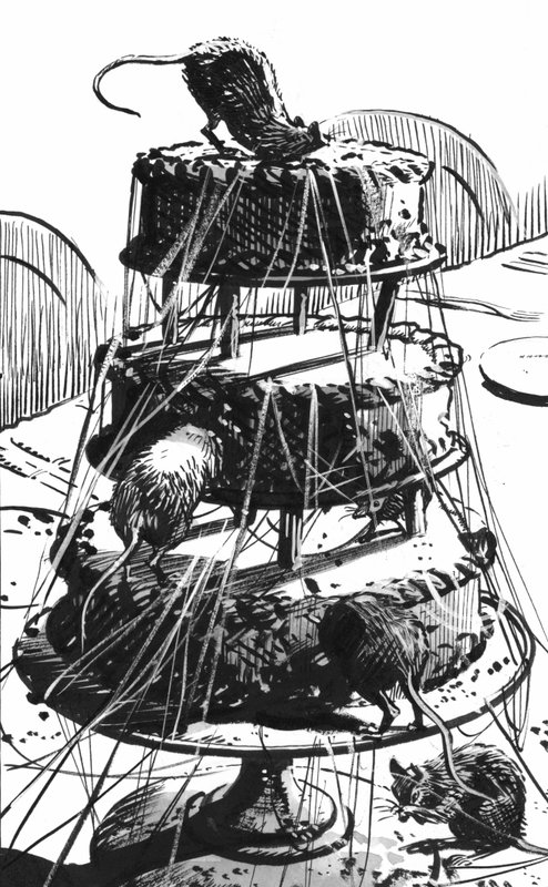 Ilustração para Great Expectations de Charles Dickens (caneta e tinta) de Pat (1907 95) Nicolle