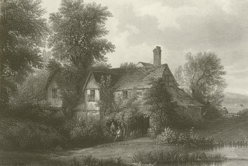 Casa de campo em Old Hyde Park, Londres (gravura) de Patrick Nasmyth