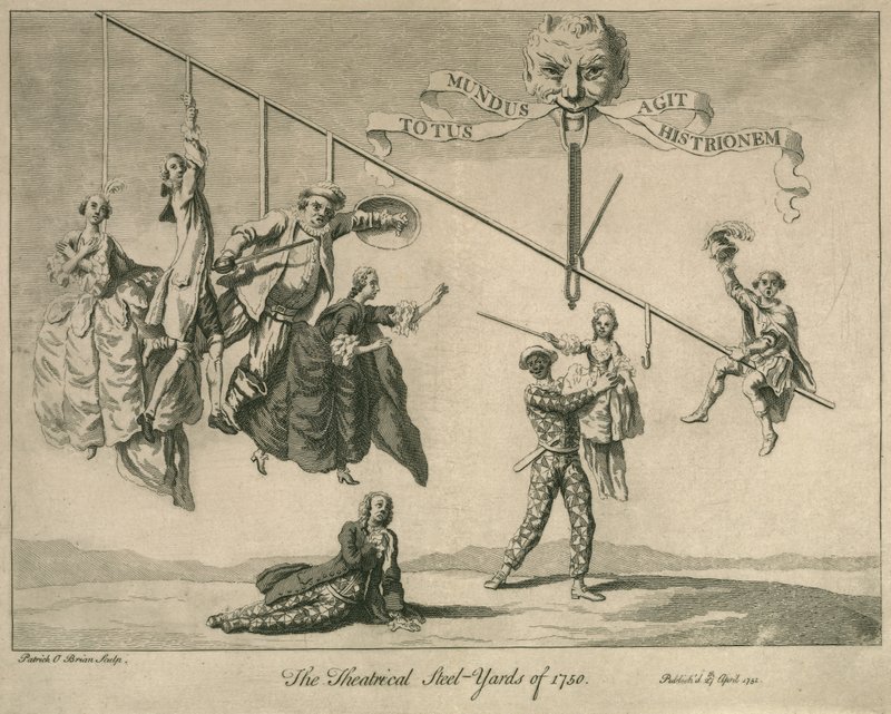 O aço-jardas teatrais de 1750 gravura de Patrick OBrian