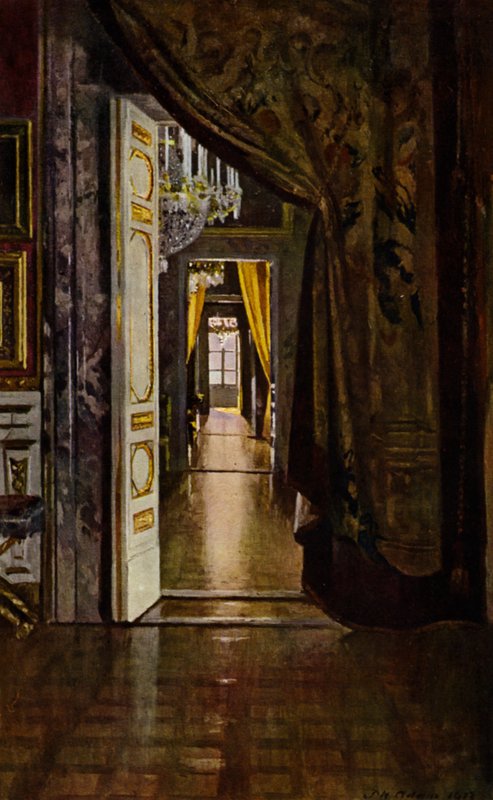 Palazzo Pitti, Florença (cor litho) de Patrick William Adam