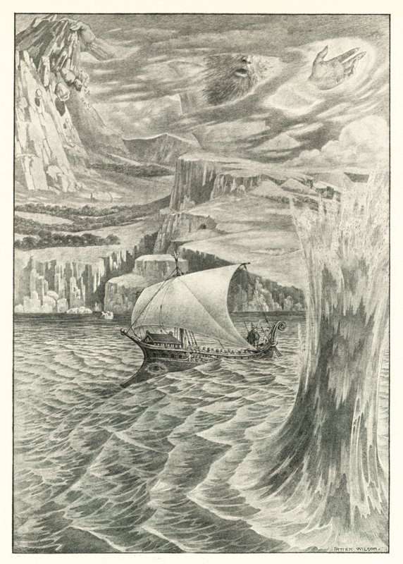 Ilustração para a Odisseia de Homero (litografia) de Patten (after) Wilson