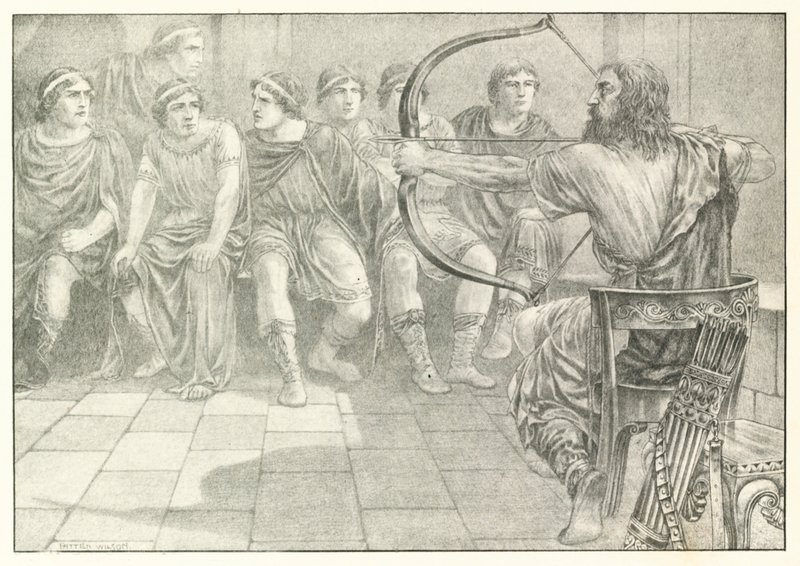 Ilustração para a Odisseia de Homero (litografia) de Patten (after) Wilson