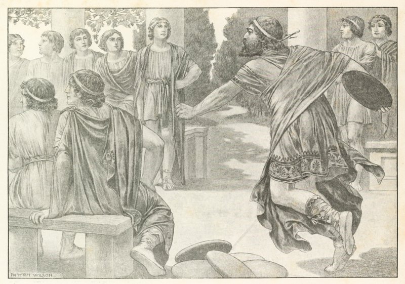 Ilustração para a Odisseia de Homero (litografia) de Patten (after) Wilson