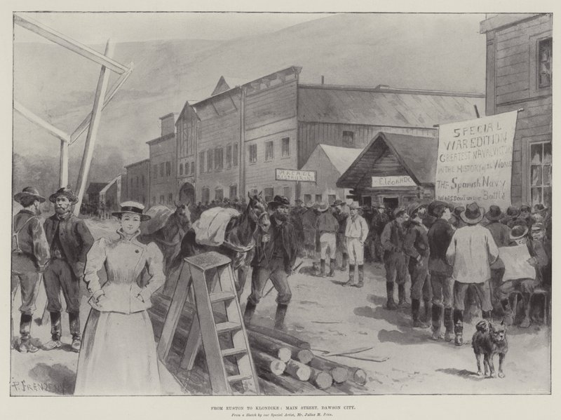 De Euston para Klondike, Main Street, Dawson City de Paul Frenzeny