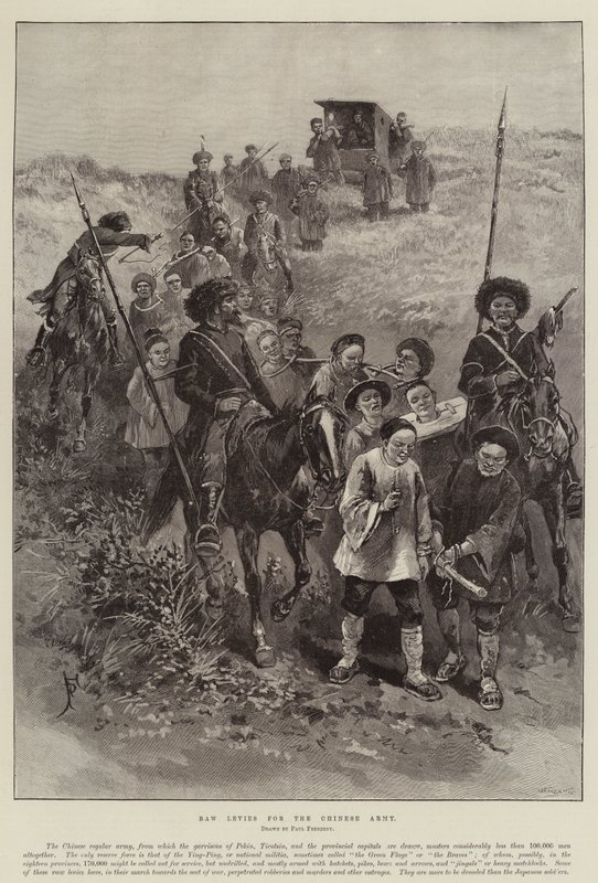 Impostos brutos para o exército chinês de Paul Frenzeny