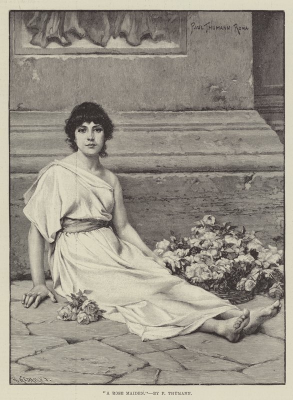 Uma donzela rosa de Friedrich Paul Thumann