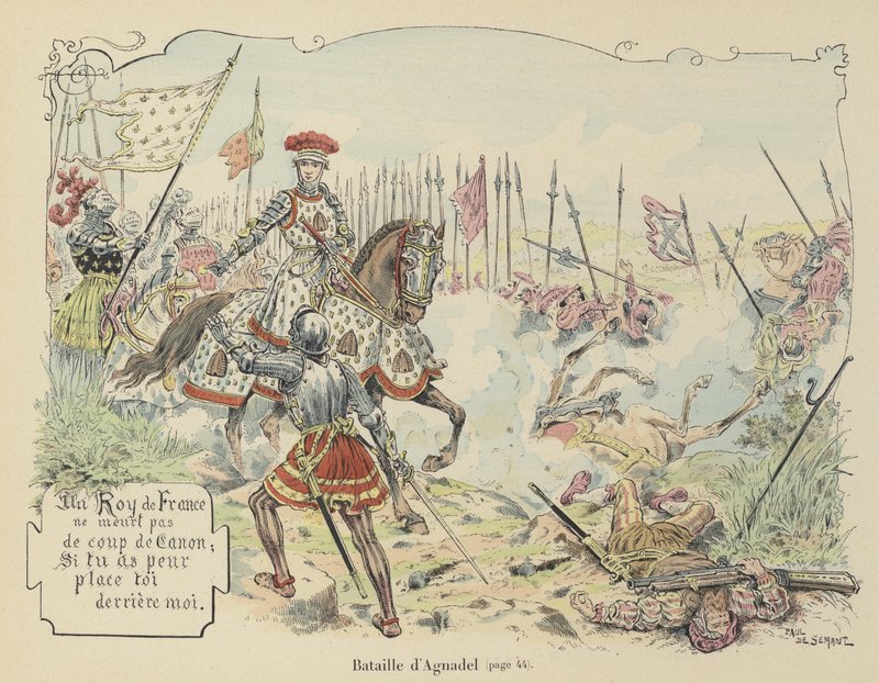 Rei Luís XII da França na Batalha de Agnadello, Itália, 1509 de Paul de Semant