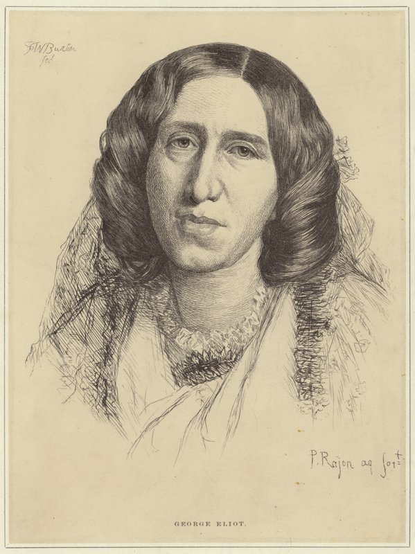 Retrato de George Eliot de Paul Adolphe Rajon