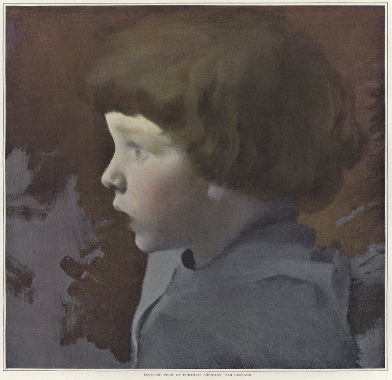 Esboço para um retrato de uma criança de Paul Albert Besnard