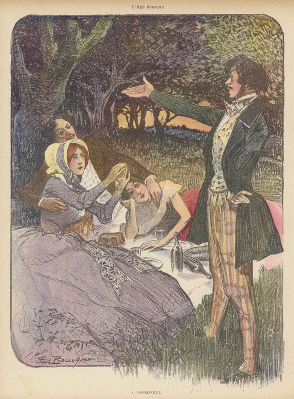 A Idade Feliz: em Romainville (cor litho) de Paul Balluriau