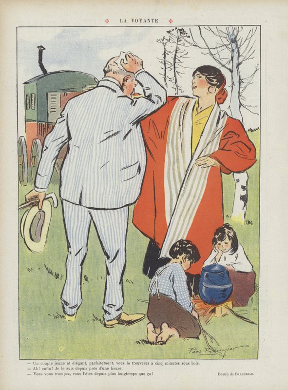 A vidente. Ilustração para Le Rire de Paul Balluriau