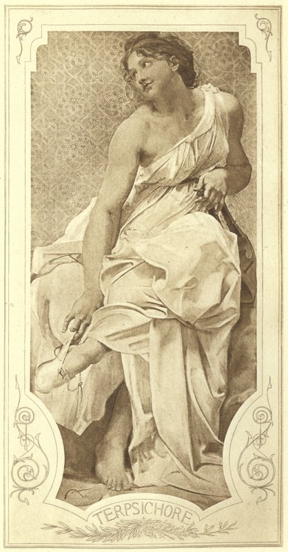 Terpsichore, musa da dança coral (fotogravura) de Paul Baudry