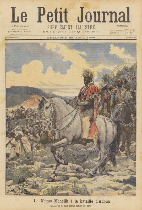 O Negus Menelik na batalha de Adwa de Paul Buffet