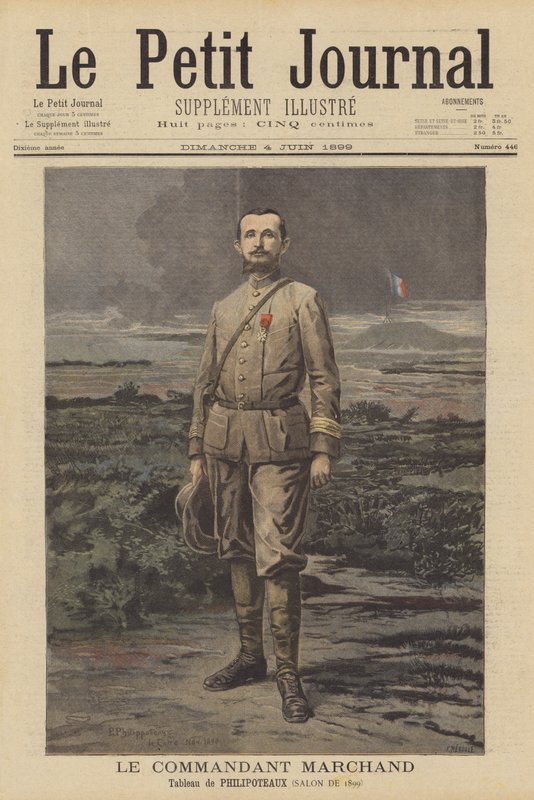 Major Jean-Baptiste Marchand, soldado e explorador francês de Paul Dominique Philippoteaux