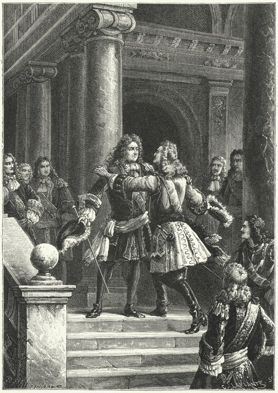 O Marechal Villars e o Príncipe Eugene de Sabóia reúnem-se para negociar o Tratado de Rastatt de Paul Dominique Philippoteaux