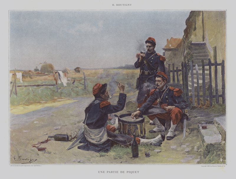 Um jogo de piquet de Paul Émile Boutigny