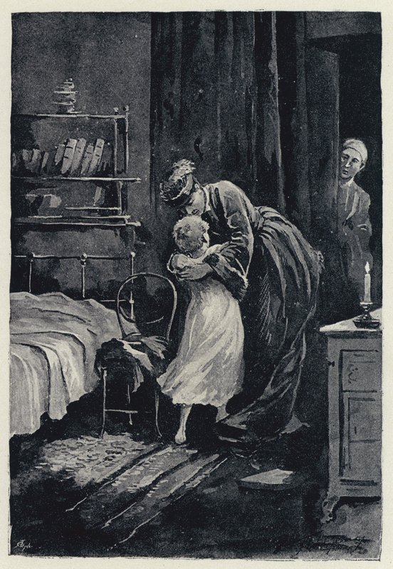 Ilustração para Anna Karenina: A visita roubada de Anna ao seu filho (litho) de Paul Frenzeny