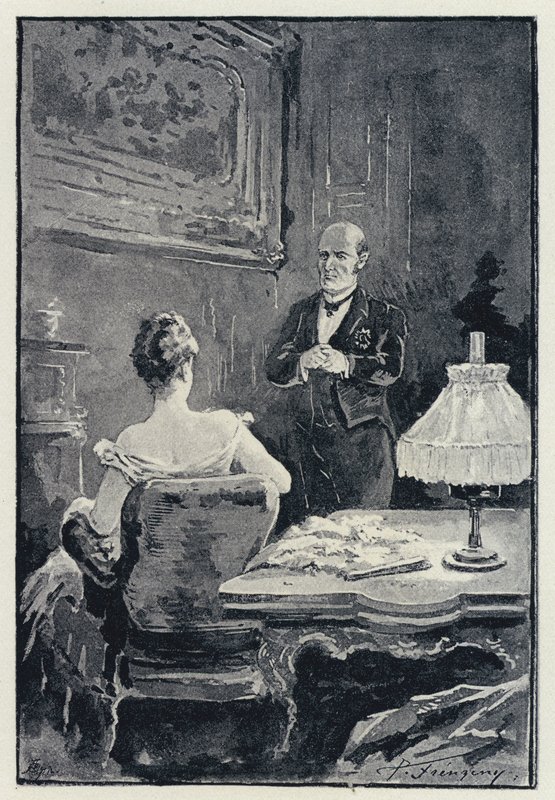Ilustração para Anna Karenina: A discussão entre Anna e seu marido (litho) de Paul Frenzeny