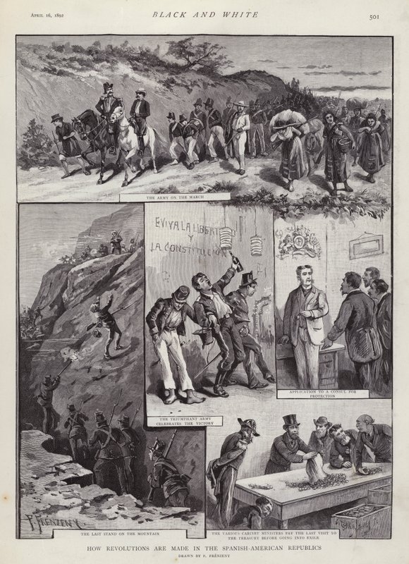 Revoluções na América Latina (litho) de Paul Frenzeny
