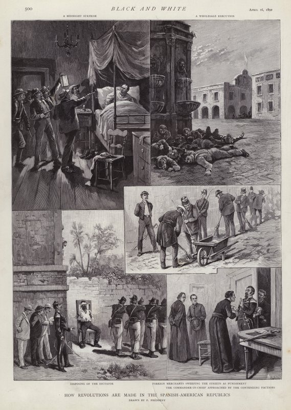 Revoluções na América Latina (litho) de Paul Frenzeny