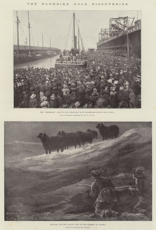 As descobertas de ouro de Klondike de Paul Frenzeny
